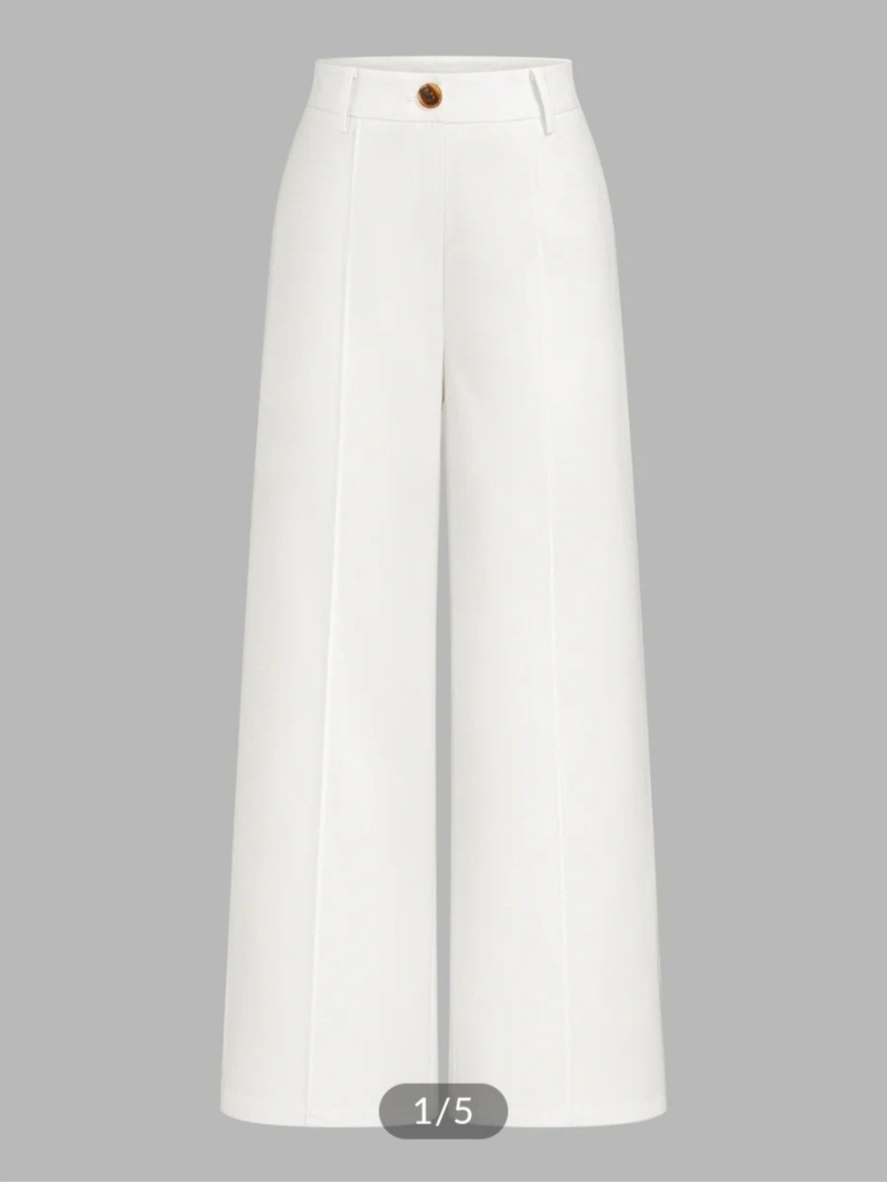 NWT Commense Linen Blend Mid-Waist Wide Leg Pants, Large